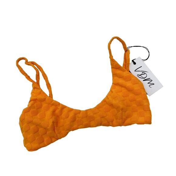 VDM orange checkered bikini top - Picture 2 of 4